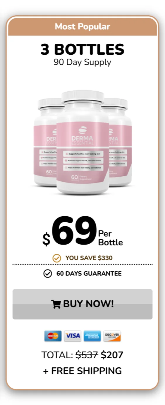 Derma Essential™ 3 bottles pricing